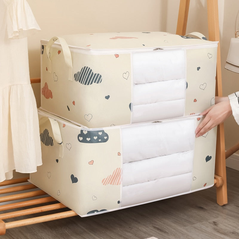 Printed Quilt Clothes Storage Bag