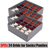 3PCs Underwear Organizers Storage Box